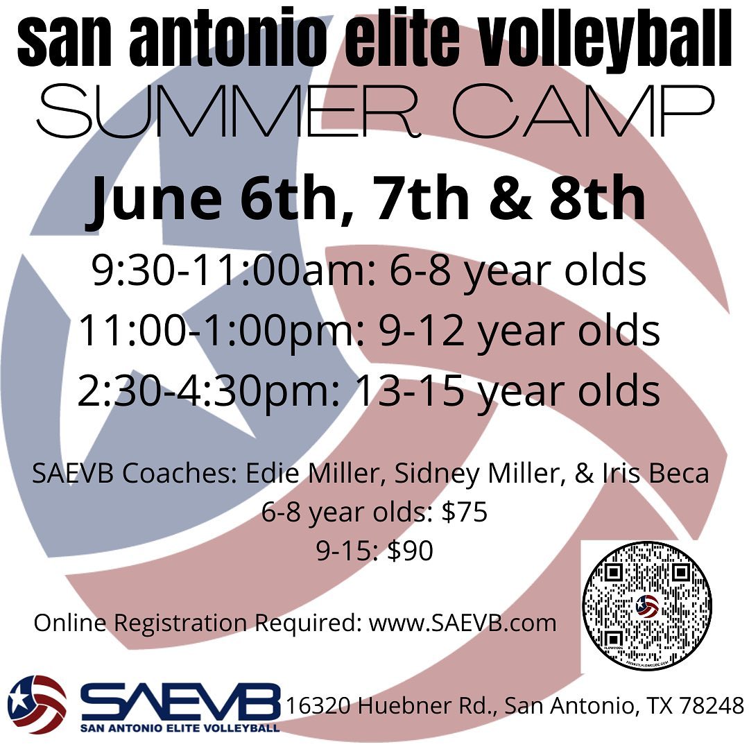 San Antonio Elite Volleyball Summer Camp San Antonio Saints