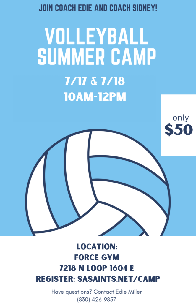 2023 Volleyball Summer Camp - San Antonio Saints